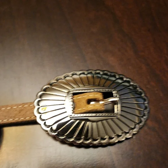 Tony Lama Multicolor Women's Belt with Silver Buckles